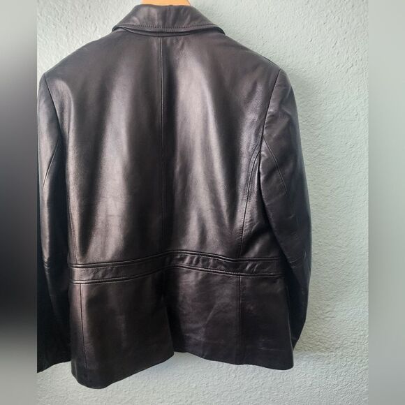 Valerie Stevens lamb leather sport blazer jacket - Picture 5 of 9